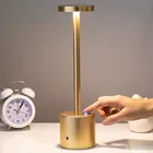 Сенсорный экран Сенсор Беспроводная настольная лампа современный обеденный стол ресторана Светильник СВЕТОДИОДНЫЙ Перезаряжаемые бар Спальня подставка светильник
