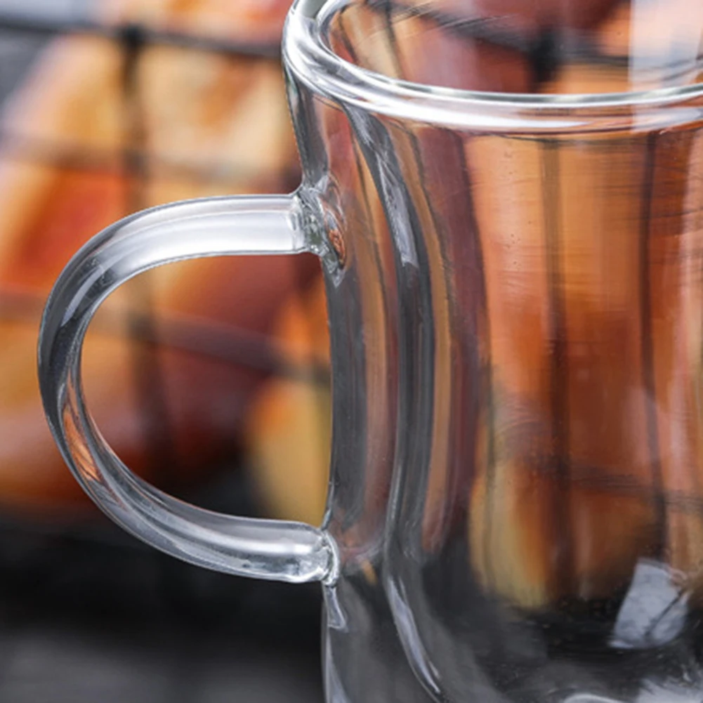 80 мл прозрачная термоизолированная стеклянная чашка с двойными стенками