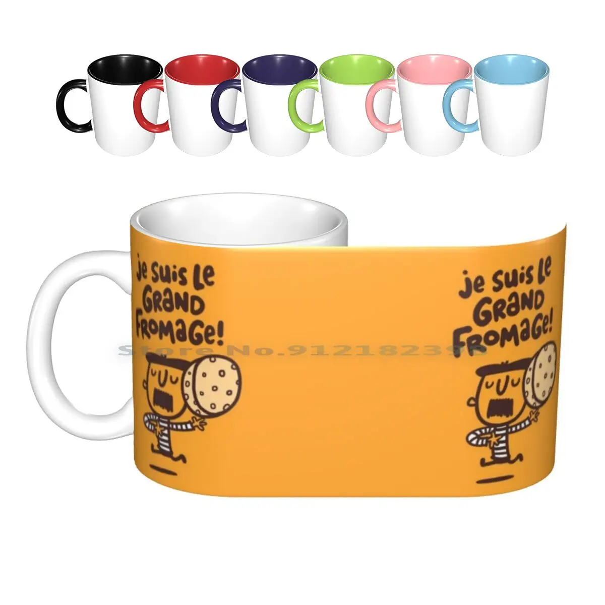 

Je Suis Le Grande Fromage Ceramic Mugs Coffee Cups Milk Tea Mug Big Cheese Grand Fromage Leader Cheese Fromage Superior In