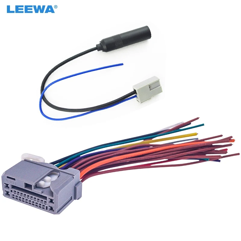 LEEWA 5 комплектов для Honda 2008-2011 стерео CD аудио послепродажный жгут проводов кабель +