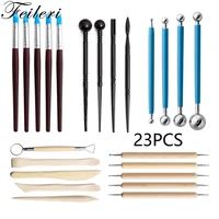 23pcsset polymer clay tools carving knife sculpting kit sculpt wax carving pottery ceramic shapers modeling diy carved tools