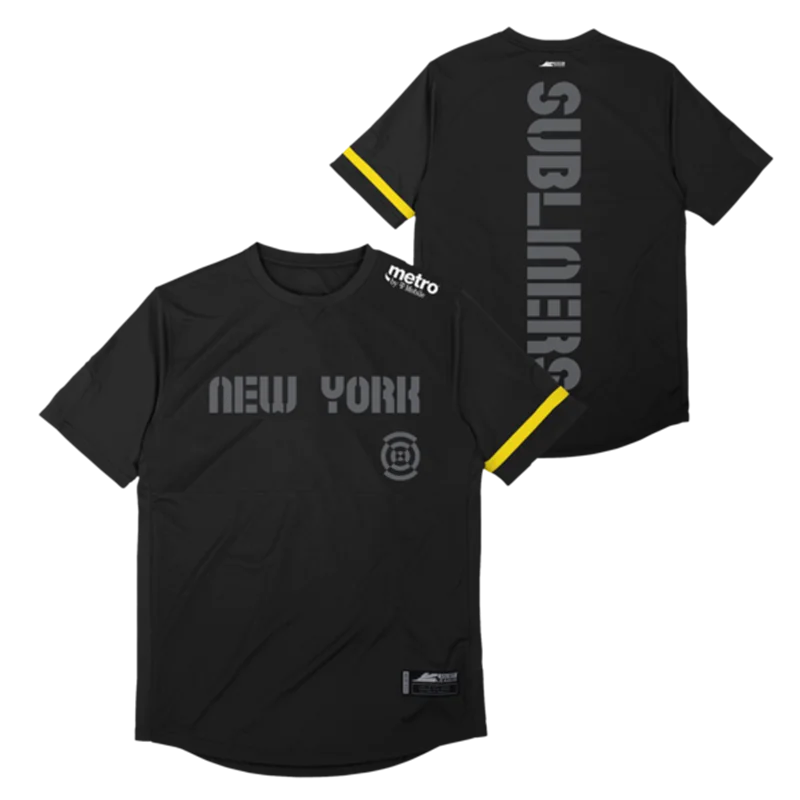 

2021-Summer New York Subliners CDL Professional Jersey Pure Cotton Black Men's Casual Fashion Star Jersey T-Shirt Oversized