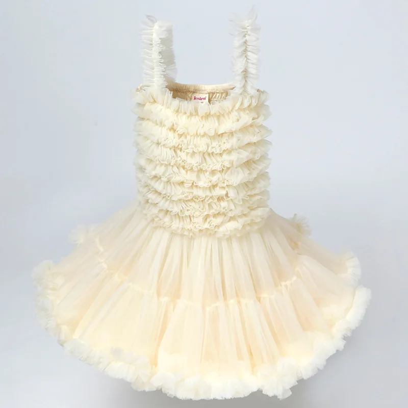 Бальное платье детское шифоновое с оборками Цветочное принцессы для девочек