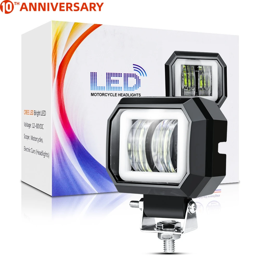 Светодиодная лампа для внедорожника осветительный прибор мотоцикла 3 дюйма 7D