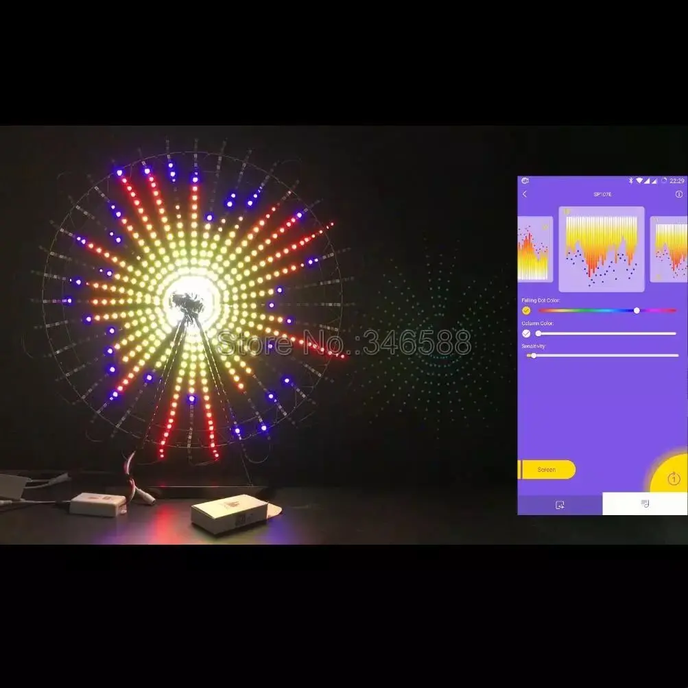 SP107E Bluetooth светодиодный музыкальный контроллер Pixel IC контроллер SPI через приложение для смартфона WS2812B WS2813 SK6812 Светодиодная лента 2048 пикселей