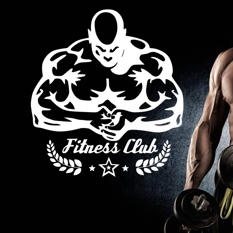 

Fitness Decal Gym Sticker Body-building Posters Vinyl Wall Decals Mural Fitness Crossfit Decal Muscle Gym Sticker