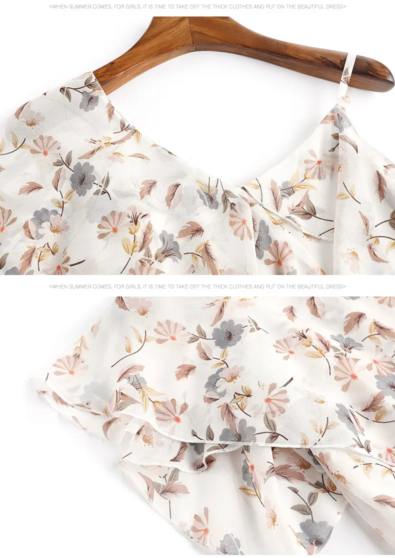 Summer Dress 2020 Boho Sexy Maxi Chiffon Women Korean Floral Elegant Ladies Dresses Beach V Neck Vestidos | Женская одежда
