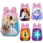 Балетный рюкзак для девочек-подростков, детский школьный ранец с мультипликационным принтом, дорожная женская сумка для ноутбука, детские школьные ранцы