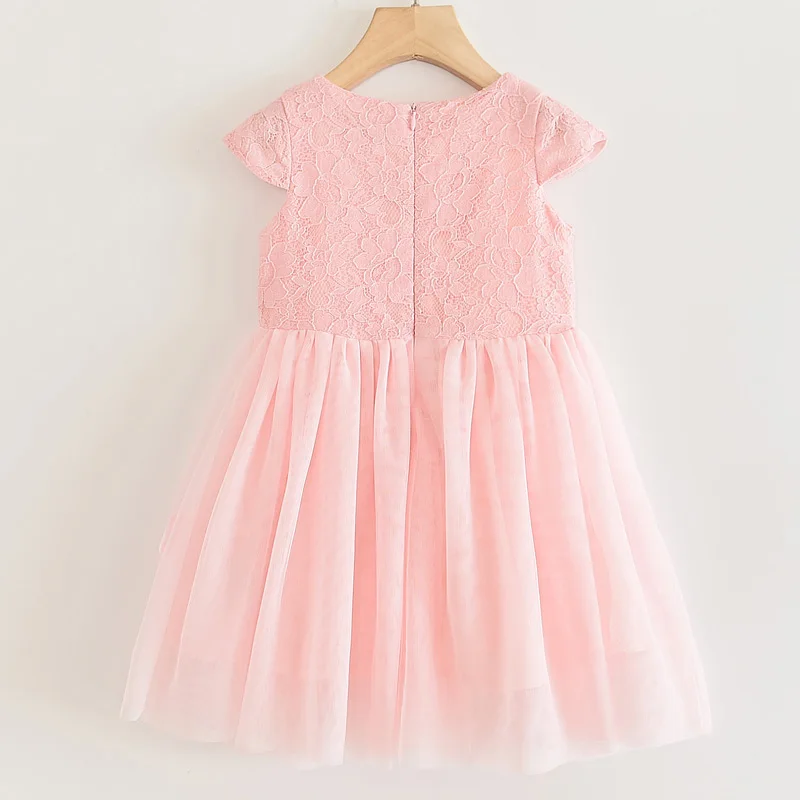 LOVE DD&ampMM Girls Dresses 2022 Summer New Sweet Lace three-dimensional Flowers bow short-sleeved Mesh Princess Vest Dress | Детская