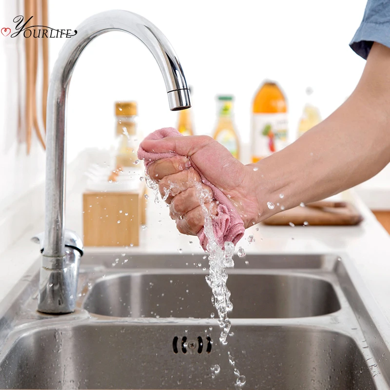 OYOURLIFE Бытовая прочная впитывающая влагопоглощающая Очищающая Мочалка для