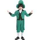 Карнавальвечерние на Хэллоуин, памятный фестиваль Святого Патрика, ирландский гоблин, костюм для выступления мальчика, одежда Аниме