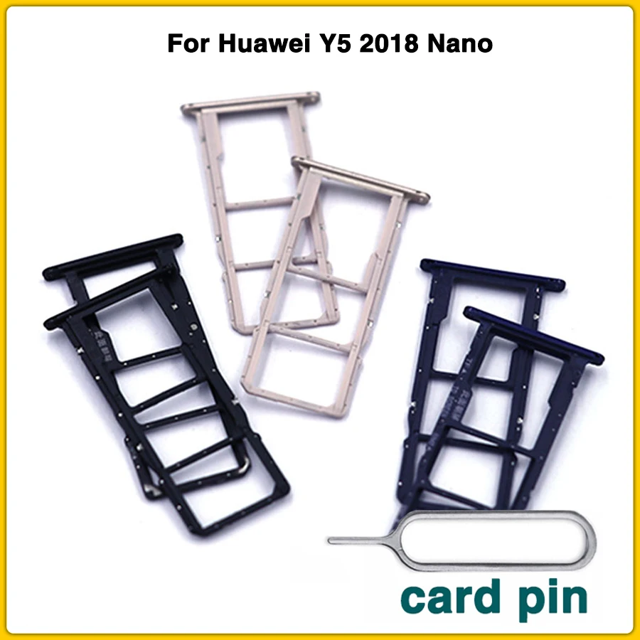 

Новая двойная SIM-карта для Huawei Y5 2018 Nano Sim-карта Micro SIM-карта SD-ридер держатель Sim-лоток адаптер Замена + штырь для карты