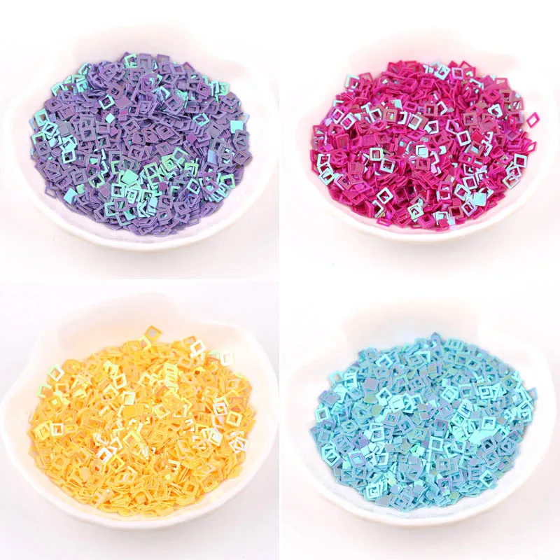 20 г пустотелые маленькие квадратные украшения для одежды ручной работы с