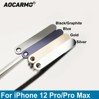 aocarmo sim card for iphone 12 propro max single dual sim metal plastic nano sim tray microsd slot holder