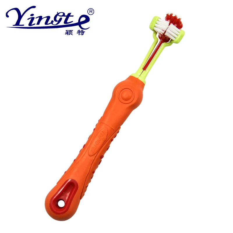 5 шт. зубная щетка для животных собак кошек чистящие средства зубов трёхсторонняя