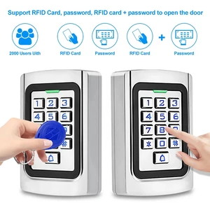 No Software Standalone Metal Access Control LED Keypad Surface M02
Waterproof RFID Card Reader Door Access Controller System