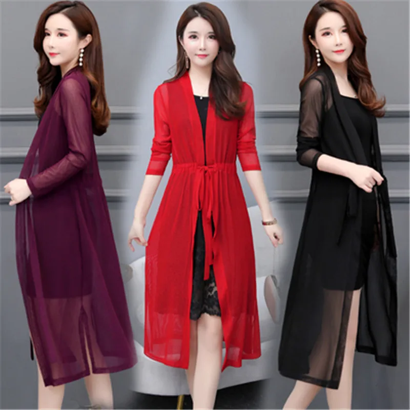 2019 корейская версия фонарь рукав весна осень длинный секционный свитер женский