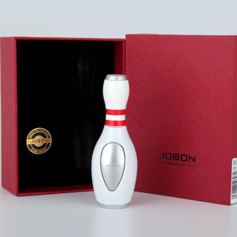 

Bowling Shape Lighter Creative Fun Novelty Features Firearm Inflatable High Pressure Blue Flame Straight Gas Lighter Smoking