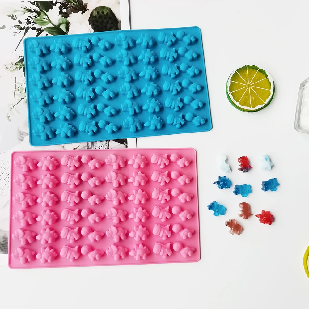 

New Silicone Chocolate Mold 48 Dinosaur Baking Tools Non-Stick Silicone Cake Mould Jelly Candy 3D DIY Molds Kitchen Accessories