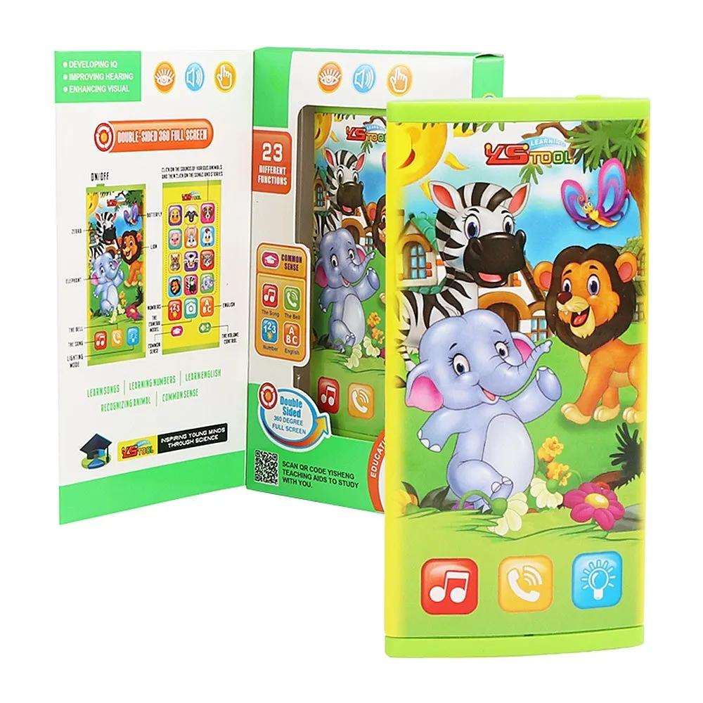 

Kids Educational Smart Phone Learning Toys Electronic Cellphone LED Baby Kid English Learning Telephone Toy Music Mobile Phone