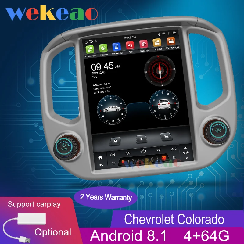 Wekeao вертикальный экран Tesla Style 1 Din Android 8 автомобильный Dvd мультимедийный плеер для