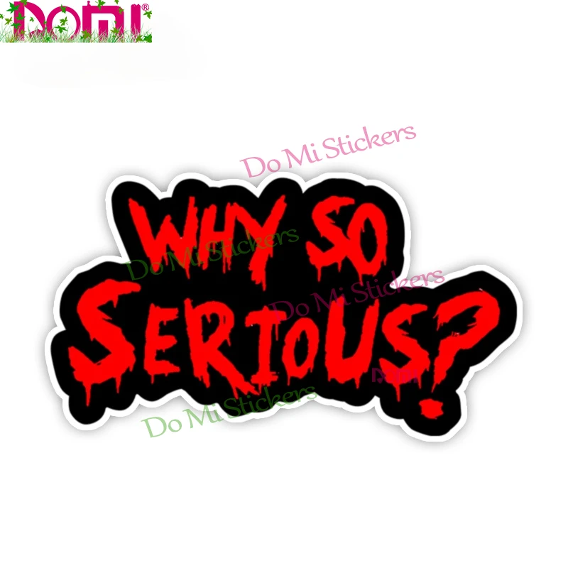 

Personality UWhy So Serious Car Sticker Decal Joker Evil Body Window Red Laptop Vehicle Truck Decor Car Assessoires Waterproof