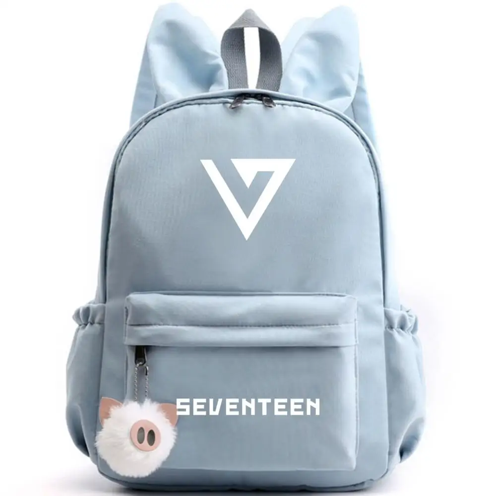 Корейский рюкзак Monsta X Seventeen школьные сумки черный розовый синий дорожные с