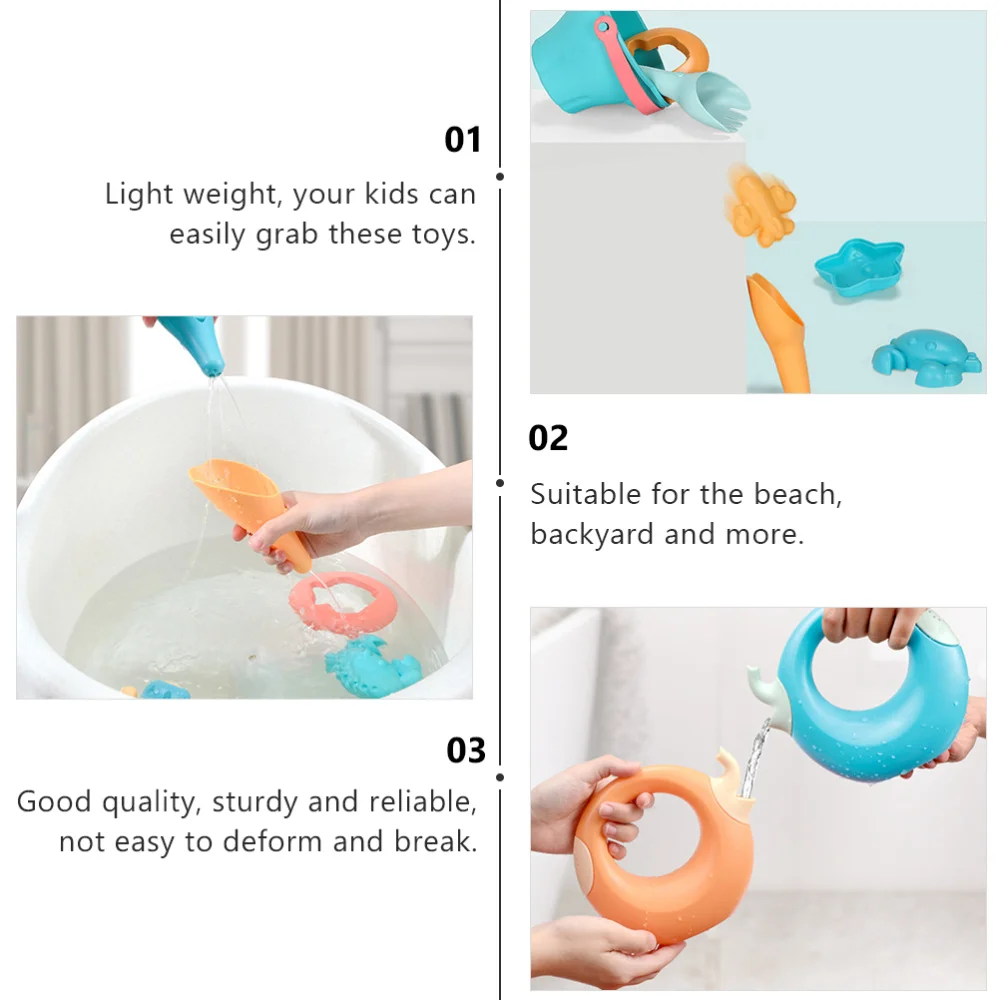 

1 Set of 14Pcs Children Beach Tools Bathing Sand Playing Toys Educational Toys