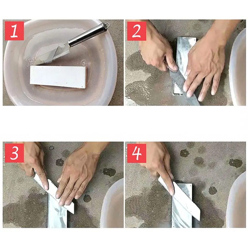 

Home Kitchen Knife Stone With Silicone Anti-skid Base And Base Angle Design High Temperature Sintering Knife Stone