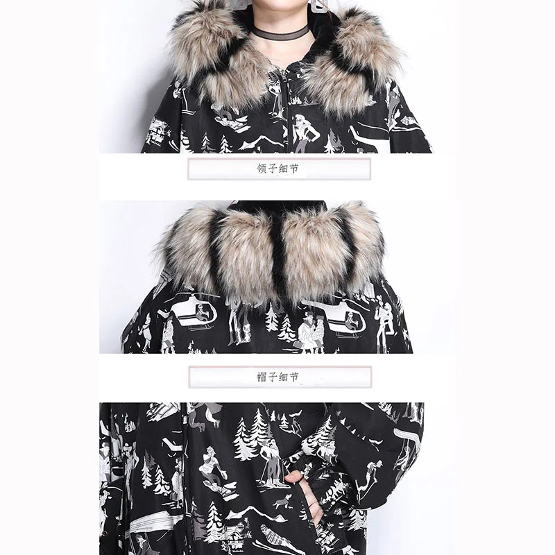 New Winter Faux Fur Parka For Women With Hood Long Sleeve Detachable Rex Rabbit Fur Liner Parkas Fur Lined Parka Luxury Jacket