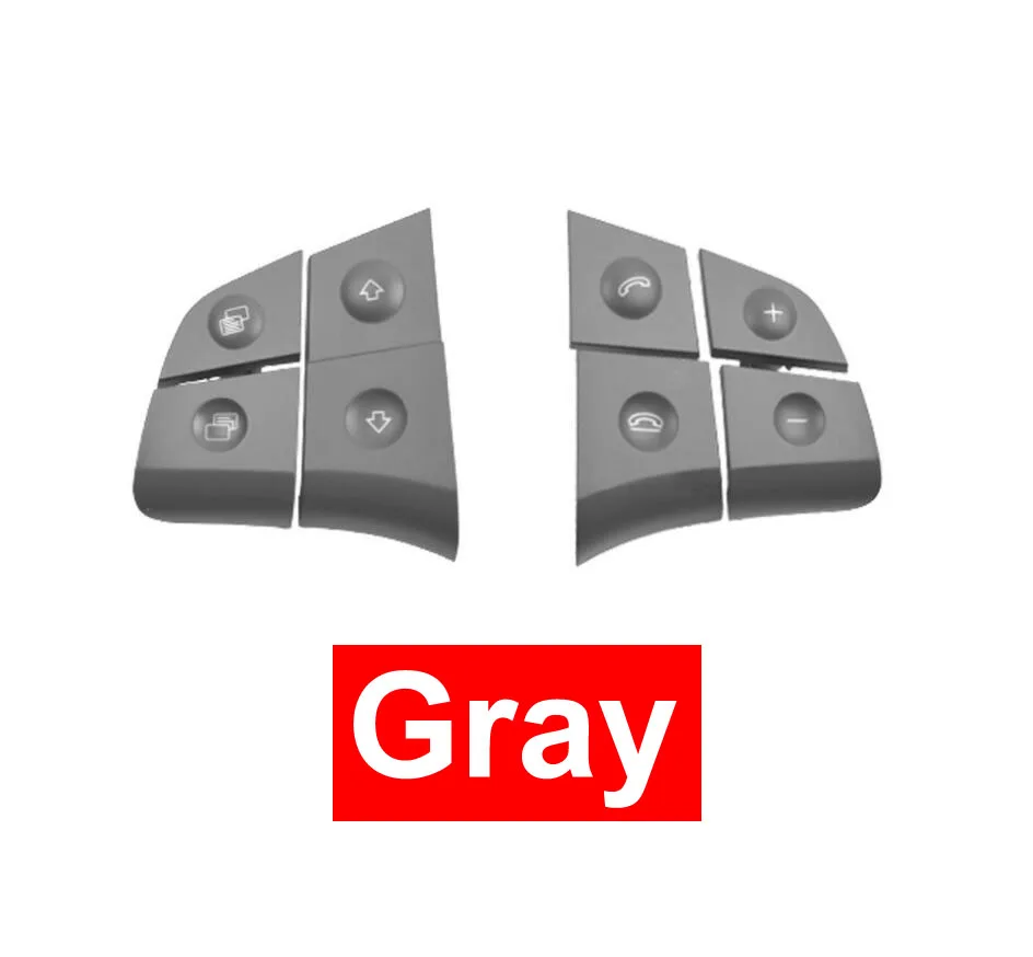 2PCS Pair Gray LHD RHD Автомобильный многофункциональный рулевого колеса левой и правой кнопки телефона ключ Управление для Mercedes Benz W164 мл GL300/350/400/450 06-09 - Название цвета: 2PCS Pair Gray