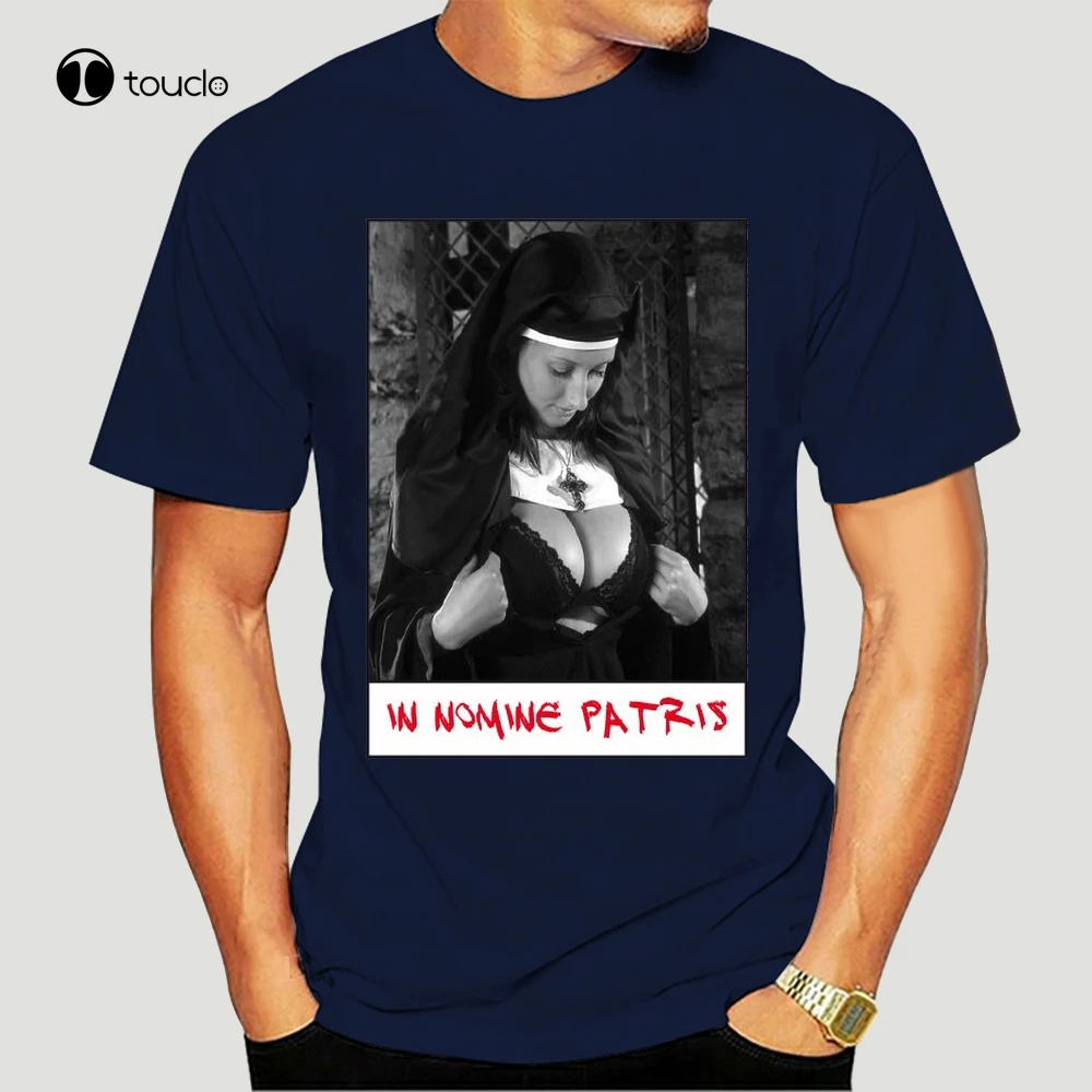 

In Nomine Patris Big Boobss White Nun Tshirts Cotton Tshirt Men T-Shirt Men T Shirt Custom Aldult Teen Unisex Digital Printing