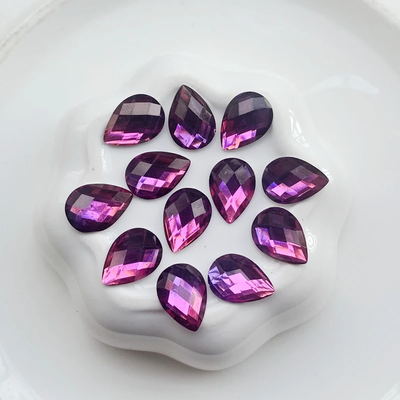 Каплевидные Стразы с плоской задней стороной полимерные кристаллы камни сделай