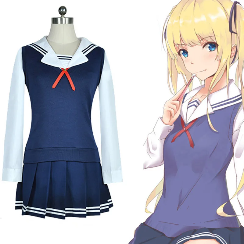 Saekano: как вырасти скучную подругу Eriri Spencer Sawamura свитера костюм моряка школьная