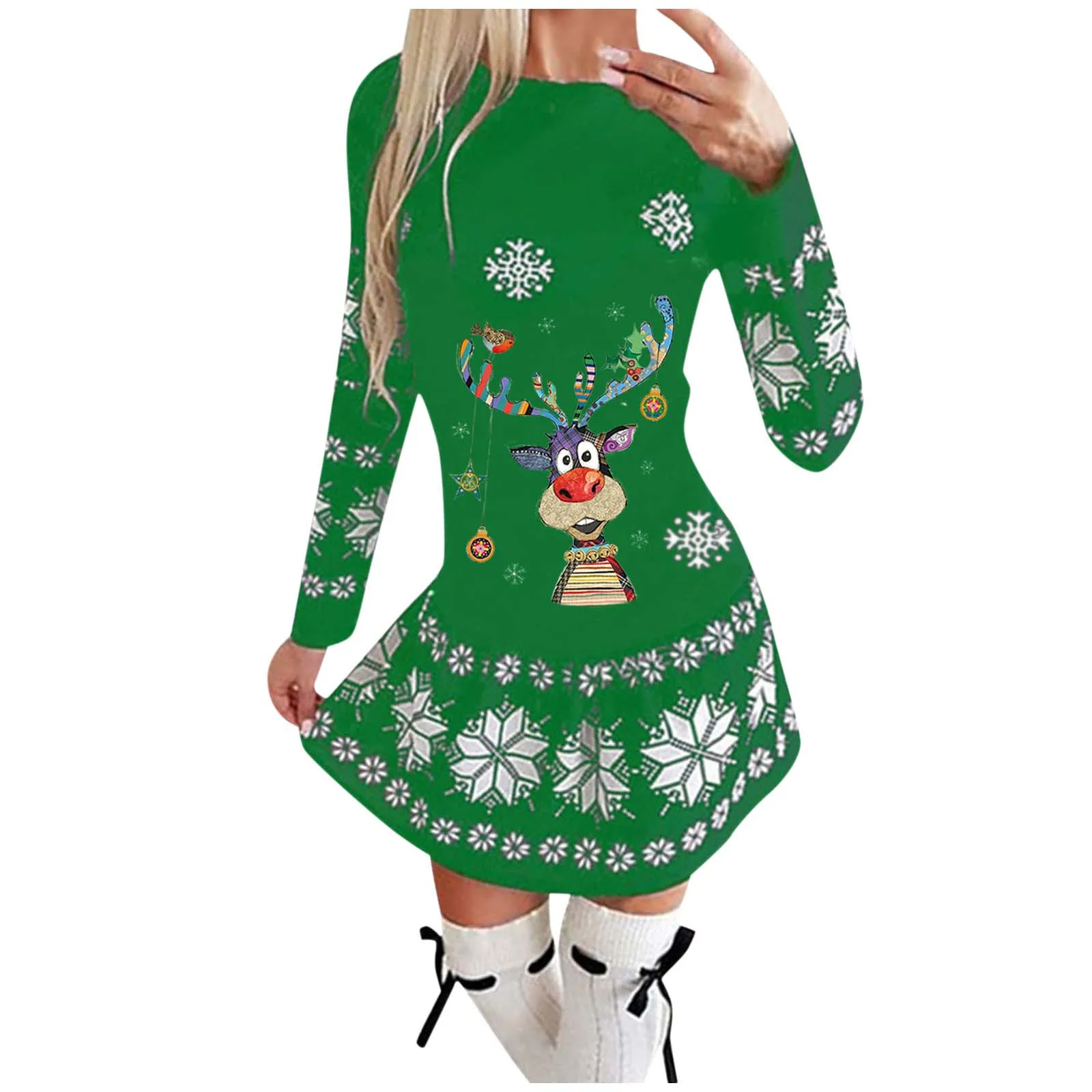 

Dresses For Women 2021 Autumn New Long-sleeved Christmas Casual Sexy Black Mini Dress Plus Size Women Clothing Vestido