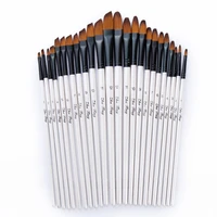 12pcs professional angular filbert paint brushes set synthetic nylon tips paintbrush for acrylic oil watercolor gouache painting