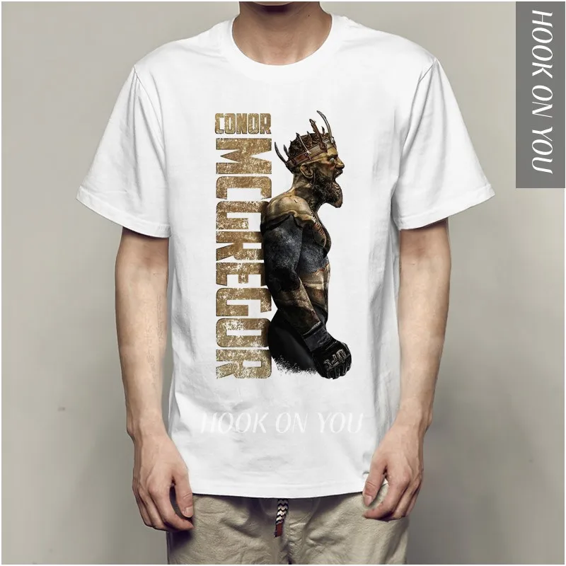 Новинка 2021 потрясающая футболка с рисунком ММА Conor McGregor King Featherweight Винтажная для