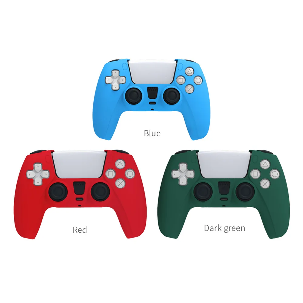 

TP5-0512 Rubber Skin Cover For PS5 Gamepad Silicone Protective Case For Playstation 5 Controller Joystick Shell Case