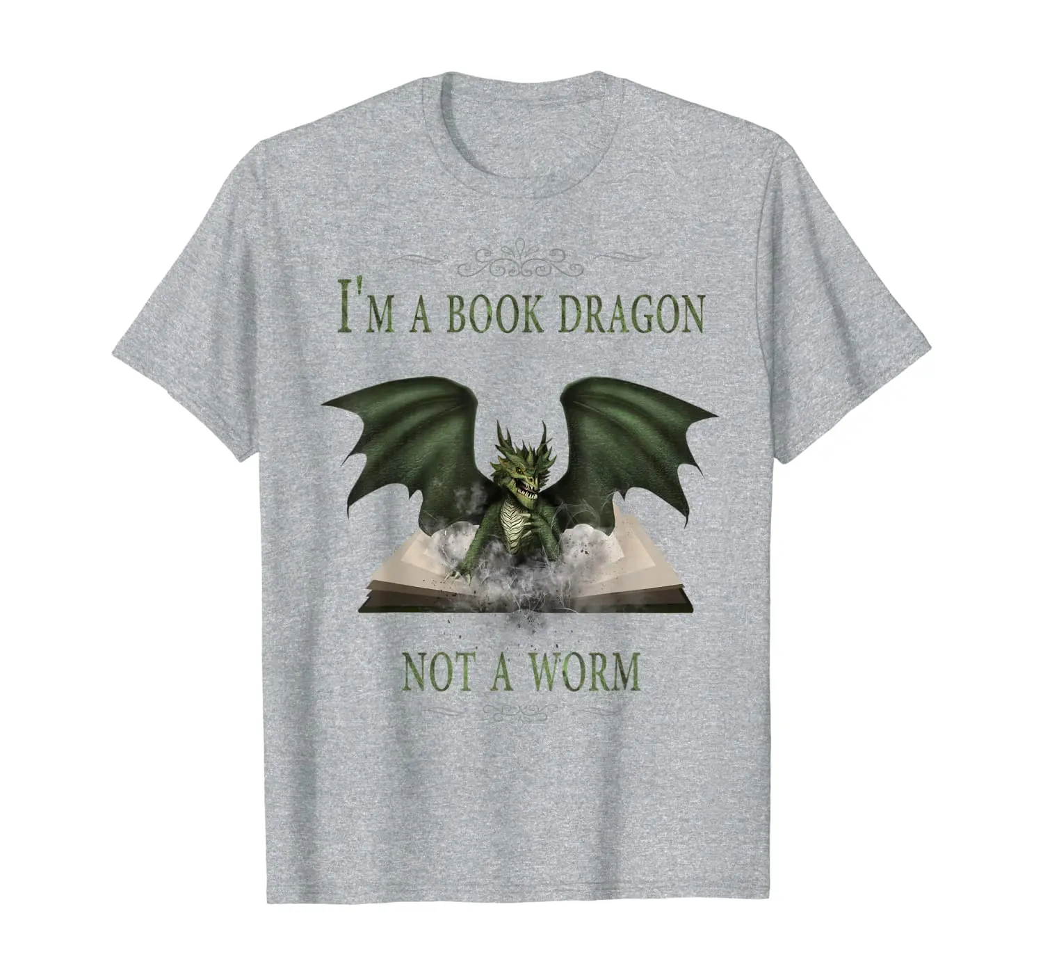 Футболка в подарок для влюбленных I'm A Book Dragon Not Worm Book|Мужские футболки| |