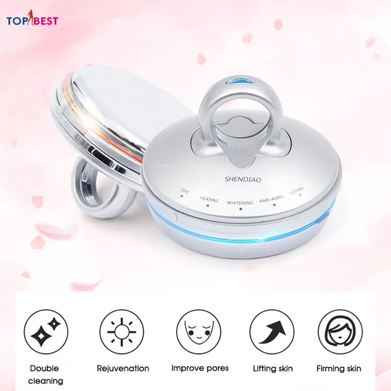 Koop Professionele Ems Rf Ultrasone Ion Import Massager Skin Behandeling Lifting Verjonging Machine Gezichtsverzorging Microstroom Apparaat