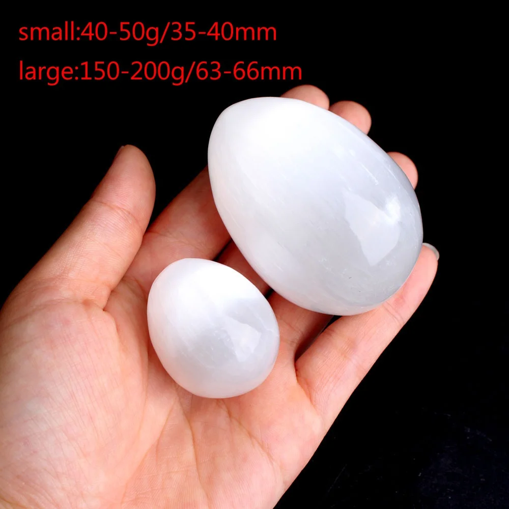 1 шт. белое яйцо из селенита сфера гипсовые каменные шарики хрустальный кварц