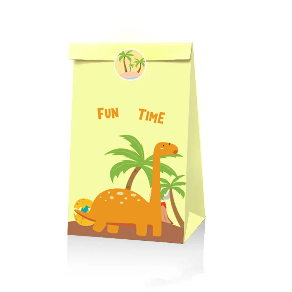 12 шт./лот динозавров вечерние мешочки конфеты лечить коробку детские подарочные