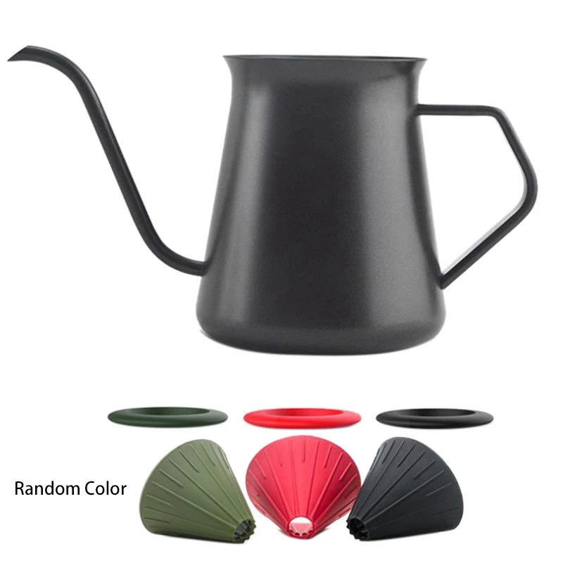 

Hot Drip Hand Punch Coffee Pot 304 Stainless Steel Hanging Ear Long Mouth Pot Slender Pot Set 400ML