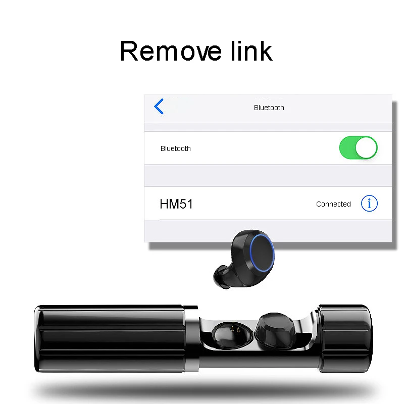 HM51 TWS Bluetooth 5 0 гарнитура Спортивная портативная беспроводная стерео