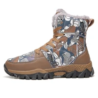 boy girl non slip paw warm fur snow boots winter sneakers teen kids outdoor footwear thick boots waterproof children cotton shoe