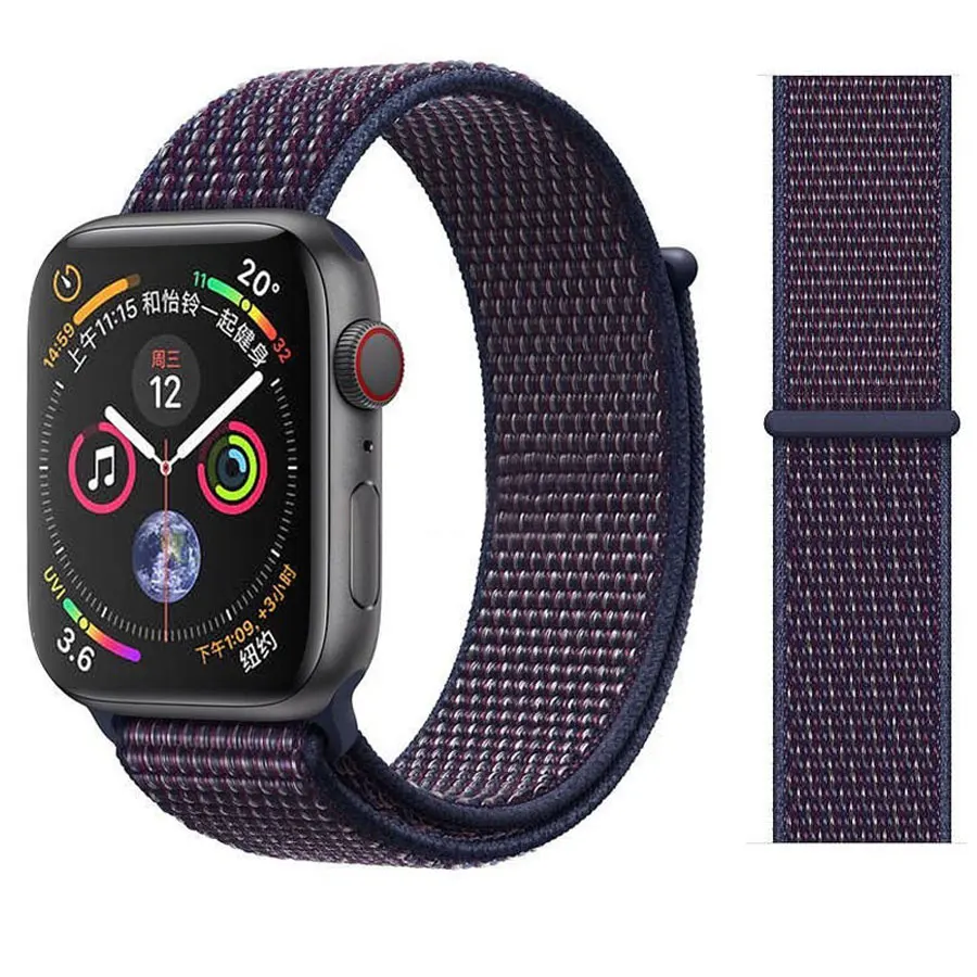 EIMO ремешок для Apple Watch ремешок 44 мм 40 мм Apple Watch 4 5 3 2 1 iwatch ремешок 42 мм 38 мм Спортивная петля нейлоновая петля браслет ремешок для часов