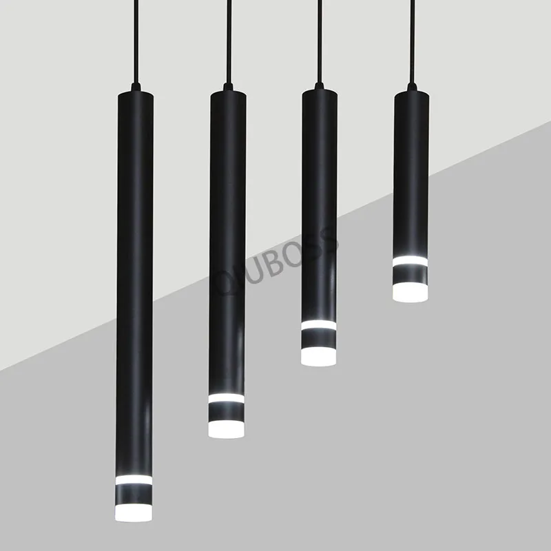 QIUBOSS длинные светодиодный подвесные светильники с регулируемой яркостью