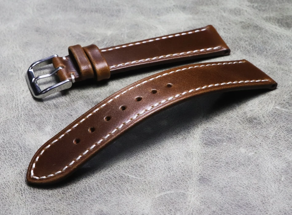 Retro Brand Watch Strap 18 19 21 20 22mm Watchband Genuine Leather high quality Cowhide Wristband male soft Thin section Belt