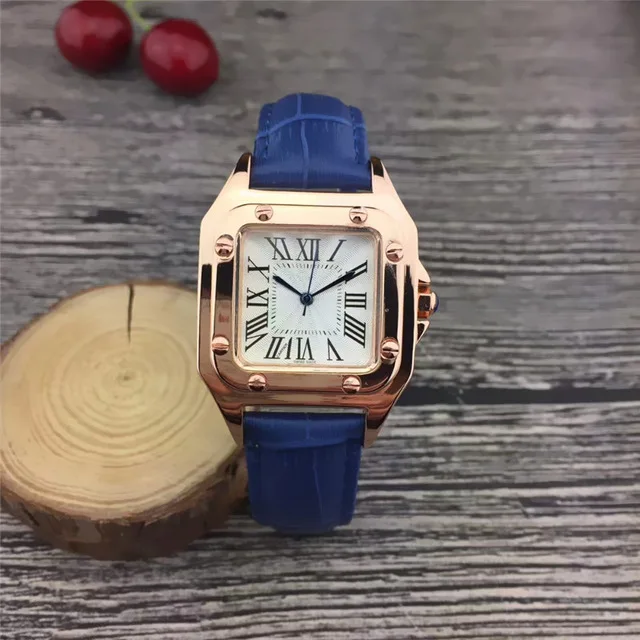 

square quartz leather band roman digital luxury women designer watch dropshipping womens gold watches gifts women wristwatch