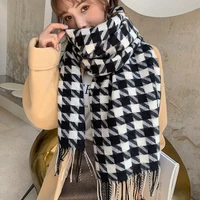 2021 new scarf womens autumn and winter imitation cashmere thickened warmth and color matching womens winter shawl scarf